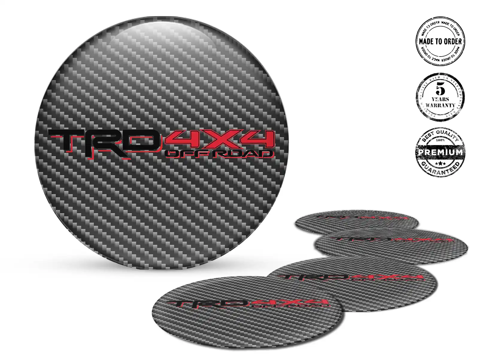 Toyota TRD Pegatina en Aros Edición de Insignia Bombada
